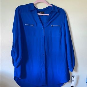 COPY - (3/$15 Sale) Button Down Chiffon Blouse